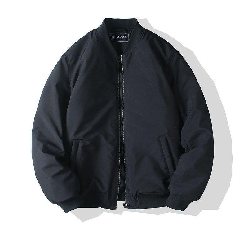 

Мужская зимняя хлопковая бейсбольная куртка с подкладкой - воротник-стойка, горный стиль, теплая куртка-авиатор, модный утолщенный дизайн. S