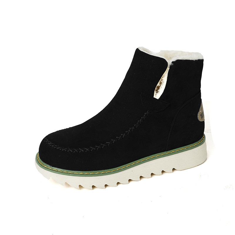 Autumn and winter new fashion velvet thickened European beautiful women's snow boots medium boots