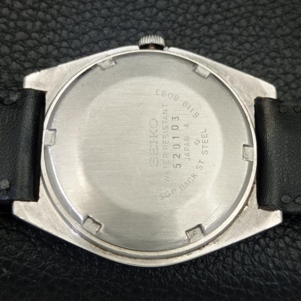 JAPAN 6309A VINTAGE SEIKO 5 AUTOMATIC MENS YELLOW COLOR DIAL WATCH A702739-1