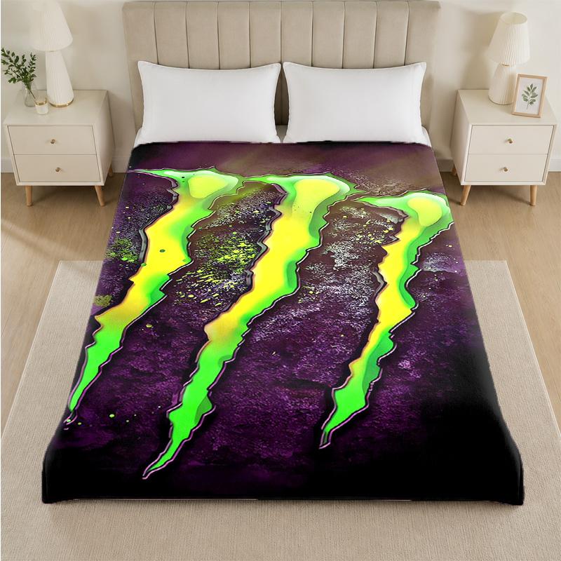 Coperta in Flanella Stampata Monster Energy Morbida Calda Coperta Plaid in Peluche Per Letto Divano Divano Uso Domestico Interno