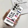 Travel Air Ticket Label Shockproof Phone Case for Samsung Galaxy S26 Edge S25 Ultra S24 FE S23 Plus S21 Cover Anti Fall Fundas