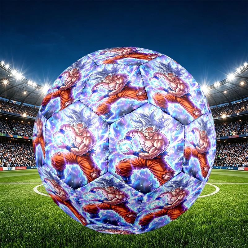 Dragon Ball Print Size 5 Soccer Ball, PU Wear Resistant Football for Match Training and Daily Practice, Birthday Gift for Soccer Fans