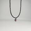 Gothic Style Heart And Butterfly Black Crystal Beaded Necklace Unique Neck Chain For Women Seeking Unique Fashion