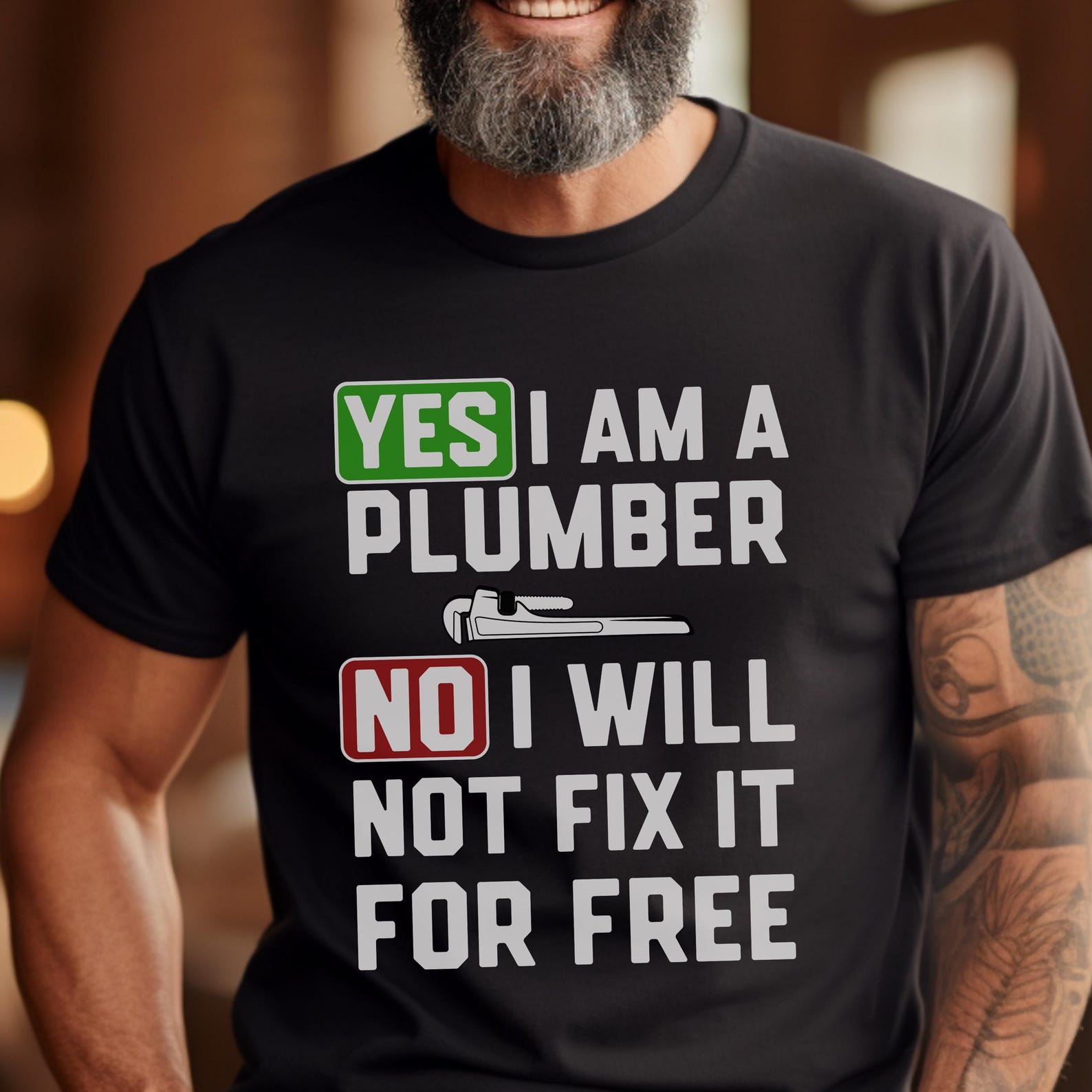 Plumber T-Shirt | Funny Plumber Graphic Tee, Tradesperson Humor, Garment-Dyed Cotton XL