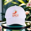 Spicy Chili Pepper Graphic Baseball Cap Adjustable Polyester Casual Outdoor Sports Unisex Hat