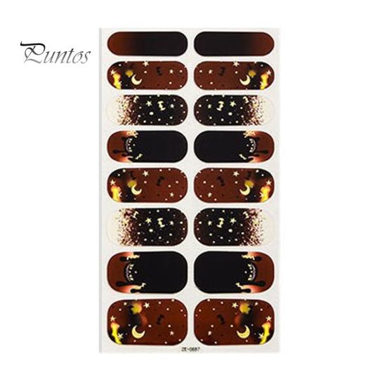 Festival Nail Wraps Halloween Glow-in-the-Dark Stickers, Gothic Spider Web Ghost Manicure No Damage Stickers Decoration Decals, Art Accessories