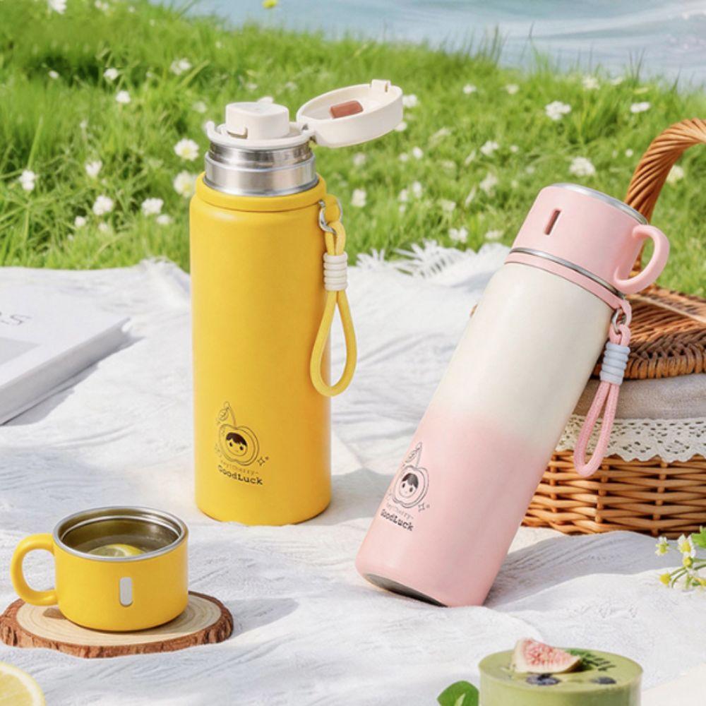 Keeping Hot/Cold Student Thermos Stainless Steel Vacuum Flasks Travel Thermal Cup  Office