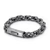Hip Hop Punk No Fade Vintage Dark Stainless Steel Retro Link Chain Cuff Bracelets Men's Wrist Jewelry