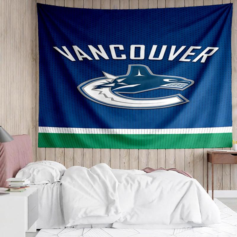 1PC Hockey Team Vancouver-Canucks Tapestry Accessories Playroom Tapestry, for Bedroom,Livingroom, dormitory Room Wall Decor Fan Birthday Gifts
