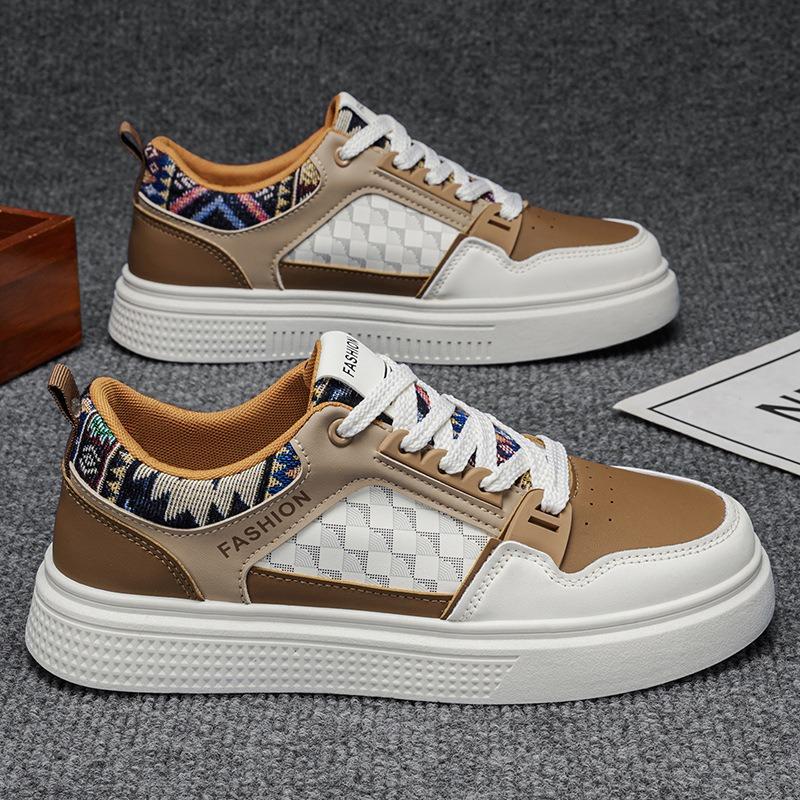 Men Soft Sole Breathable Skate Board Shoes, Student Daily Casual Athletic Sneakers