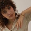 Yhpup 316L Stainless Steel Charm Polished Chain Golden Bracelet Bangle Statement Wide Pvd Adjustable Wrise Jewelry Women Men