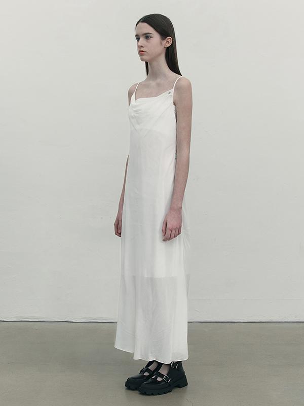 Kirsh Back-Point Maxi Sleeveless Dress [Ivory]