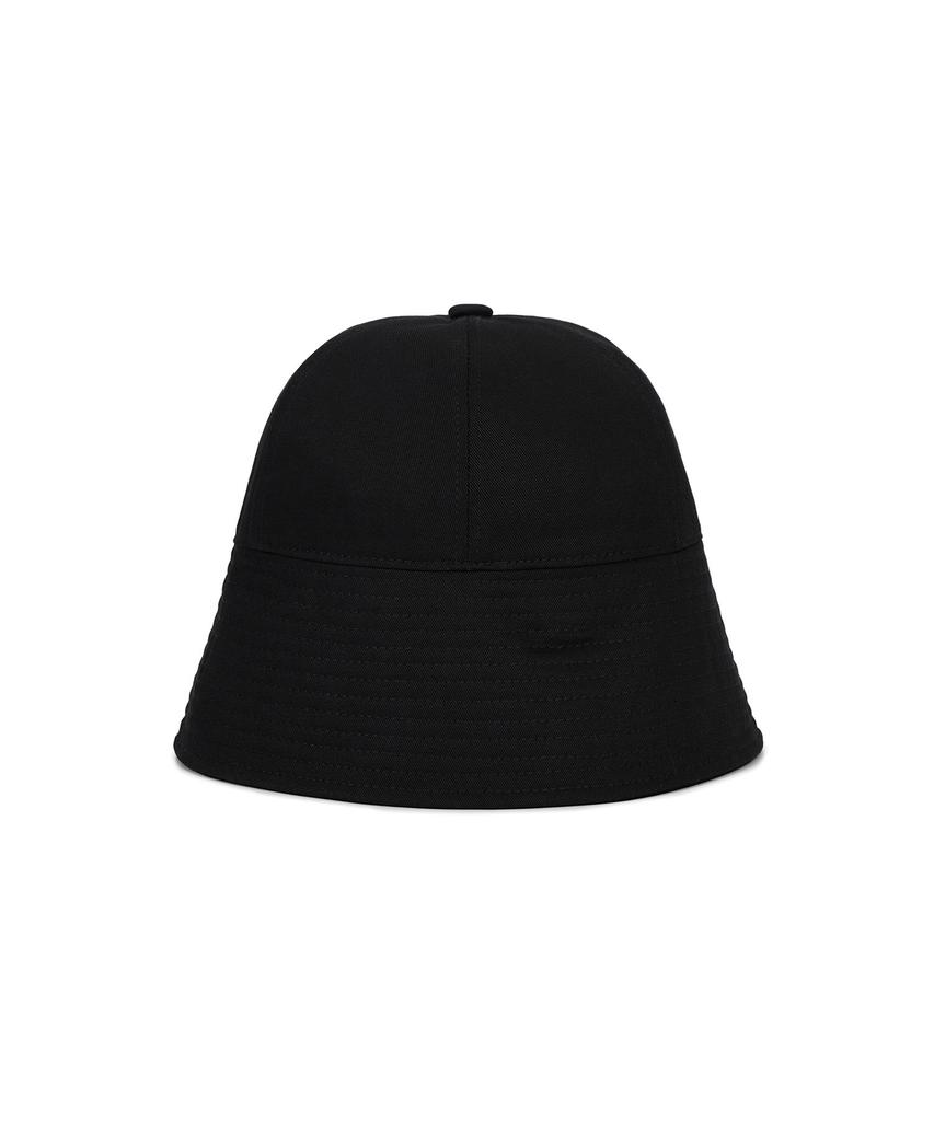 Bajal Va Curved Studded Round Drop Bucket Hat Black