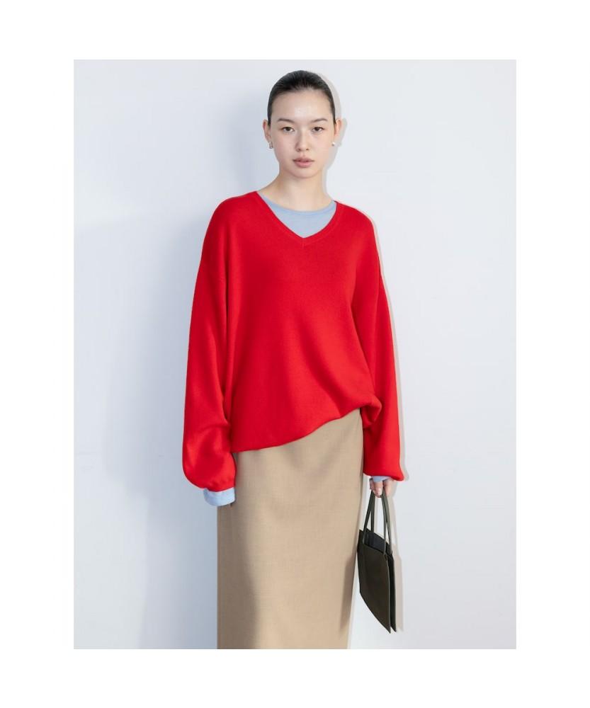 Diaepeocheo Aperture Boxy Knit Top Red (Ta6251A046)