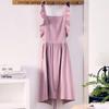 French Style Retro Flouncing Apron Cotton Adjustable Cotton Linen Pinafore Plus Size Solid Color Ruffle Trim Apron Baking