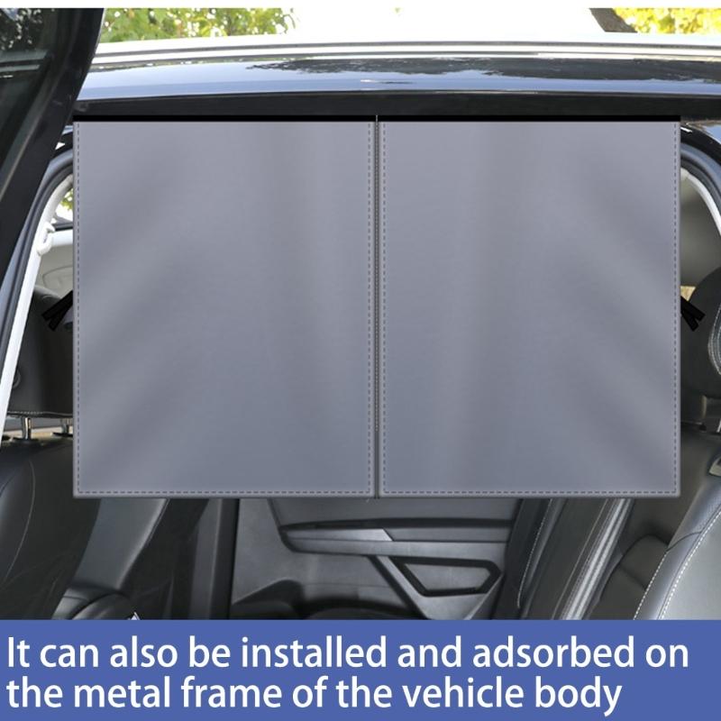 Strong Mesh Car Window Screen with Strong Magnets Breathable Car Side Window Shade Mesh Car Curtain for Automotives