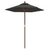 VidaXL Parasol de jardin avec mât en bois anthracite 196x231 cm 363161