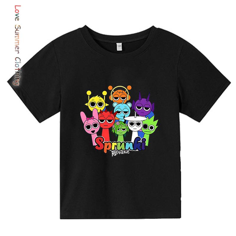 Fall New Arrivals Kids Hoodie Sprunki Childrens Pullover Hoodie Incredibox HD Print Age 4-14 Breathable Polyester Boys Girls Anime Sweatshirts