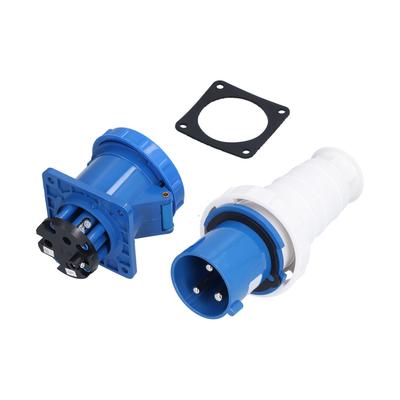 Industrial Plug & Socket Set 220250V 63A 2P+E IP67 Waterproof Connector Concealed Socket 3 Pin