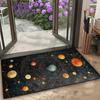 Starry Sky Moon Theme Door Mat Easy To Clean Outdoor Suitable for Home Such Doors Living Rooms Kitchens Bedrooms Decor Carpet