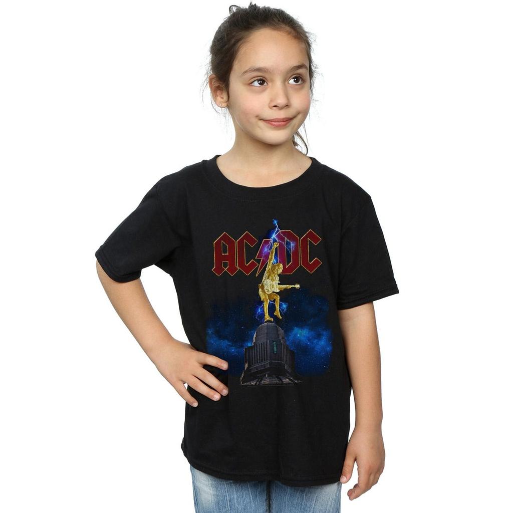 AC/DC Girls Stiff Upper Lip Lightning Cotton T-Shirt