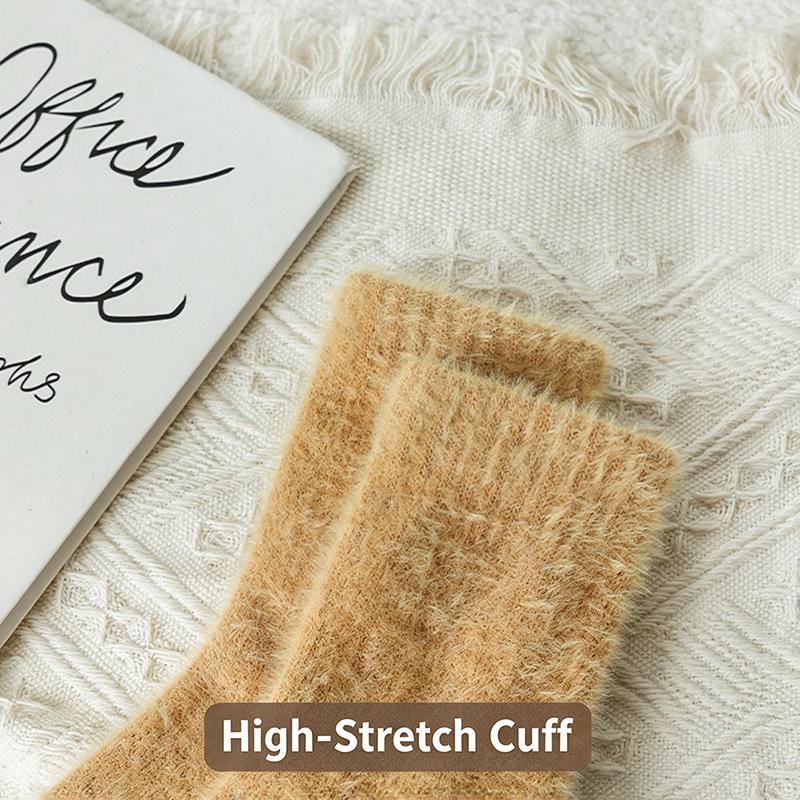 Fleece Lined Thickened Mink Velvet Socks With Soft Fluffy Feel And Warm Retention Perfect For Cold Winter Home Use