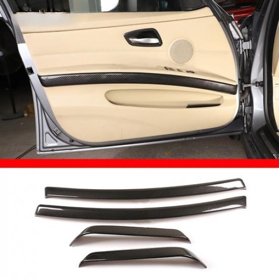 For BMW 3 Series E90 05-12 Interior Door Panel Decorate Trim Carbon Style Cover