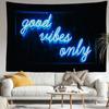 Blue Abstract Letter Tapestry Wall Hanging Art Hippie Tapies Bohemian Psychedelic Dormitory Living Room Home Decor