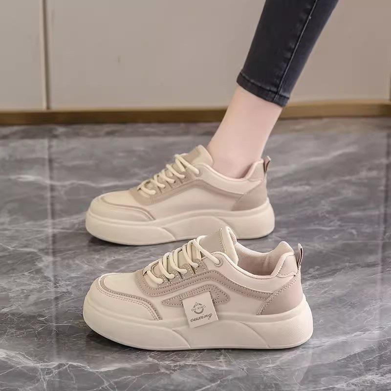 Platform White Shoes Women's 2025 Autumn New Versatile Shoes Ins Niche Women's Shoes Student Leisure Sports Board Shoes