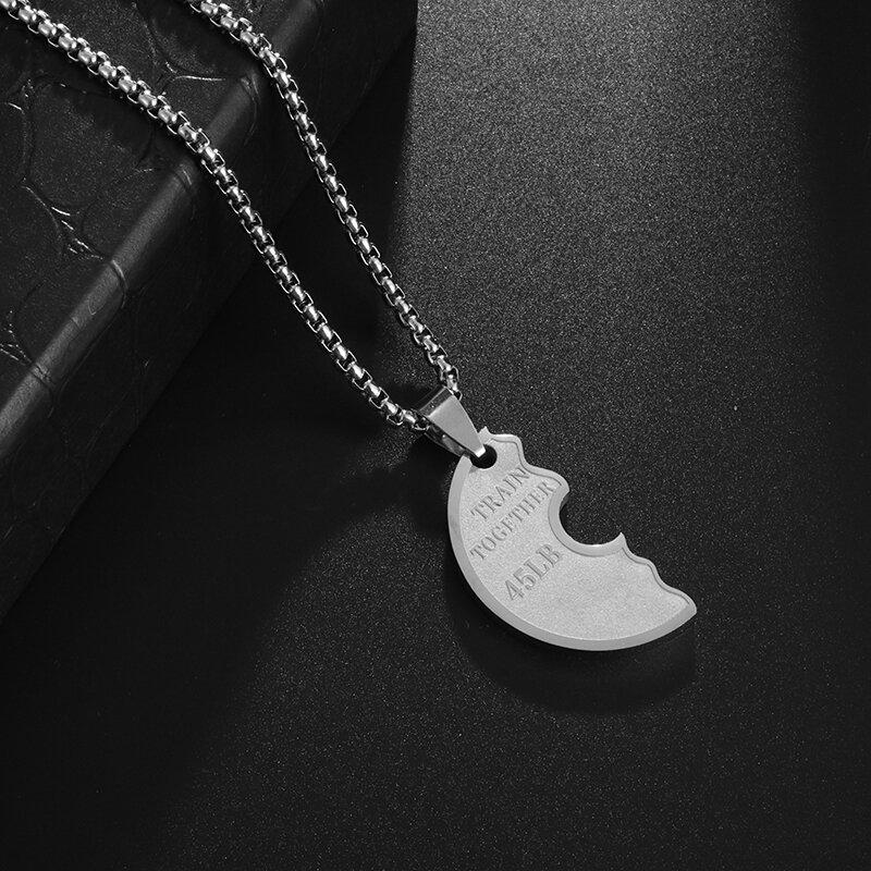 Collana da Uomo con Doppia Medaglietta Rettangolare in Acciaio Inossidabile, Ciondolo Medaglietta Militare in Acciaio Titanio, Gioielli Militari da Uomo