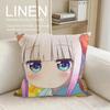Miss Kobayashis Dragon Maid Cushion Cover Linen Decorative Pillowcase Set Pcs  x Breathable Washable Sofa Cushion Cover