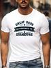 Unisex Black Tee Classic Grandpa Slogan Funny Text Graphic Print Crew Neck Short Sleeve Summer Casual Male Cotton Street Top