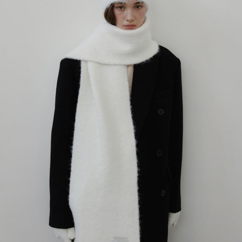 LOVE ME MONSTER Mild Winter Muffler_2COL(WHITE/BROWN) (L244MMFG02)