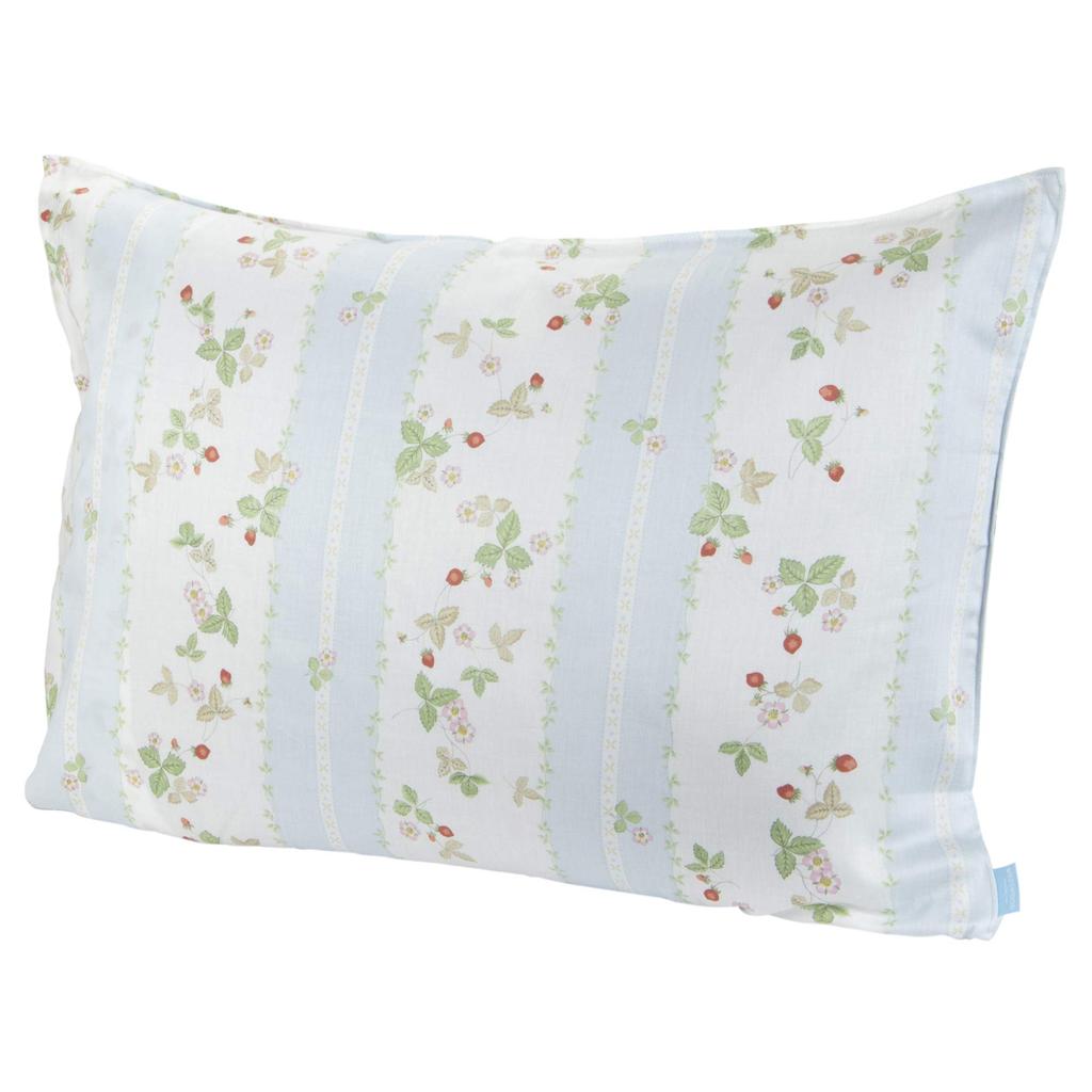 Nishikawa Pillowcase for Pillows 63X43cm In Wedgwood Wild Made In PJ07305679B Size, Strawberry, 100% Cotton, Japan, Blue,