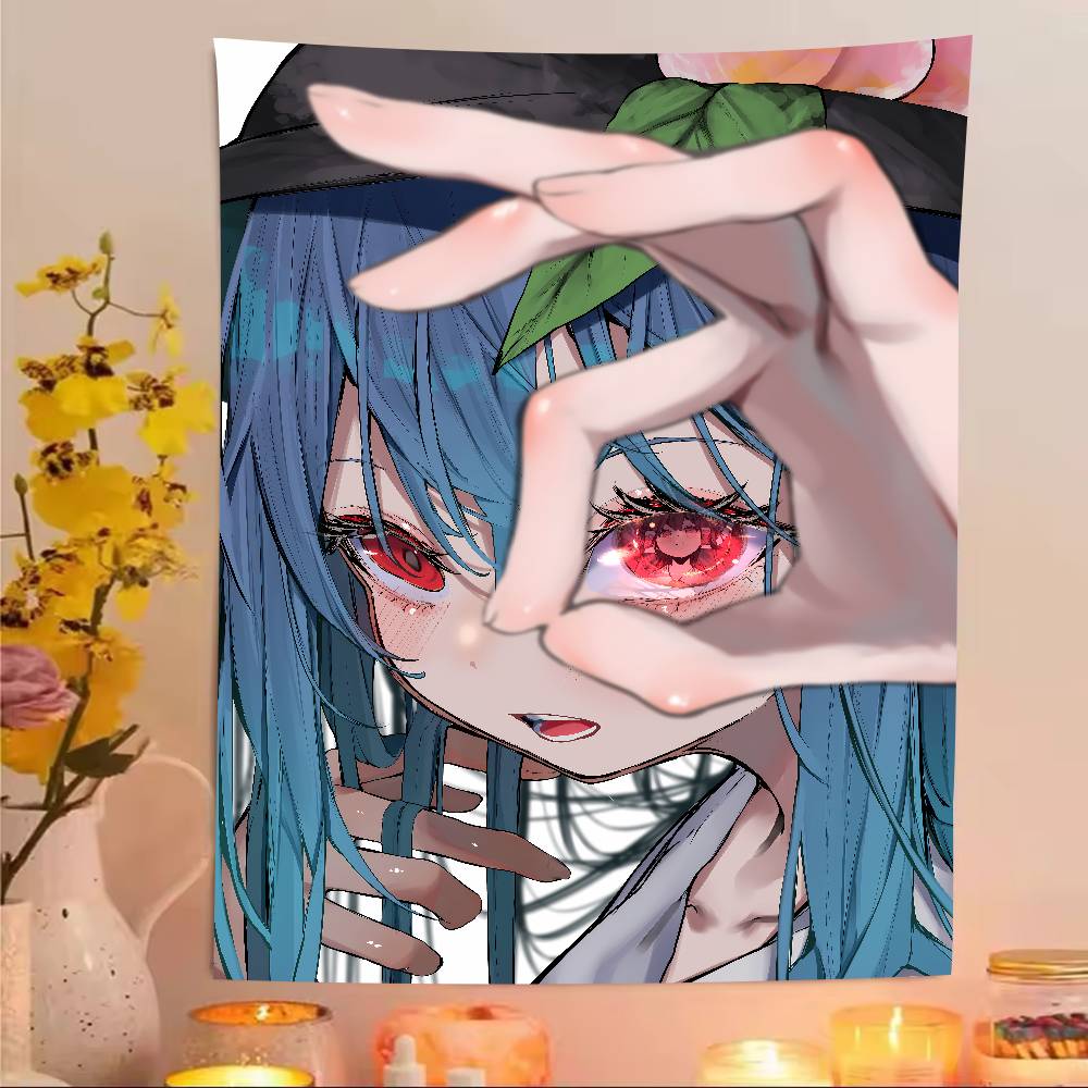 XXL Fashion Hot Popular Touhou Project Tapestry Anime Surrounding Bedroom Study Home TapestryRoom Dormitory Game Room Decoration