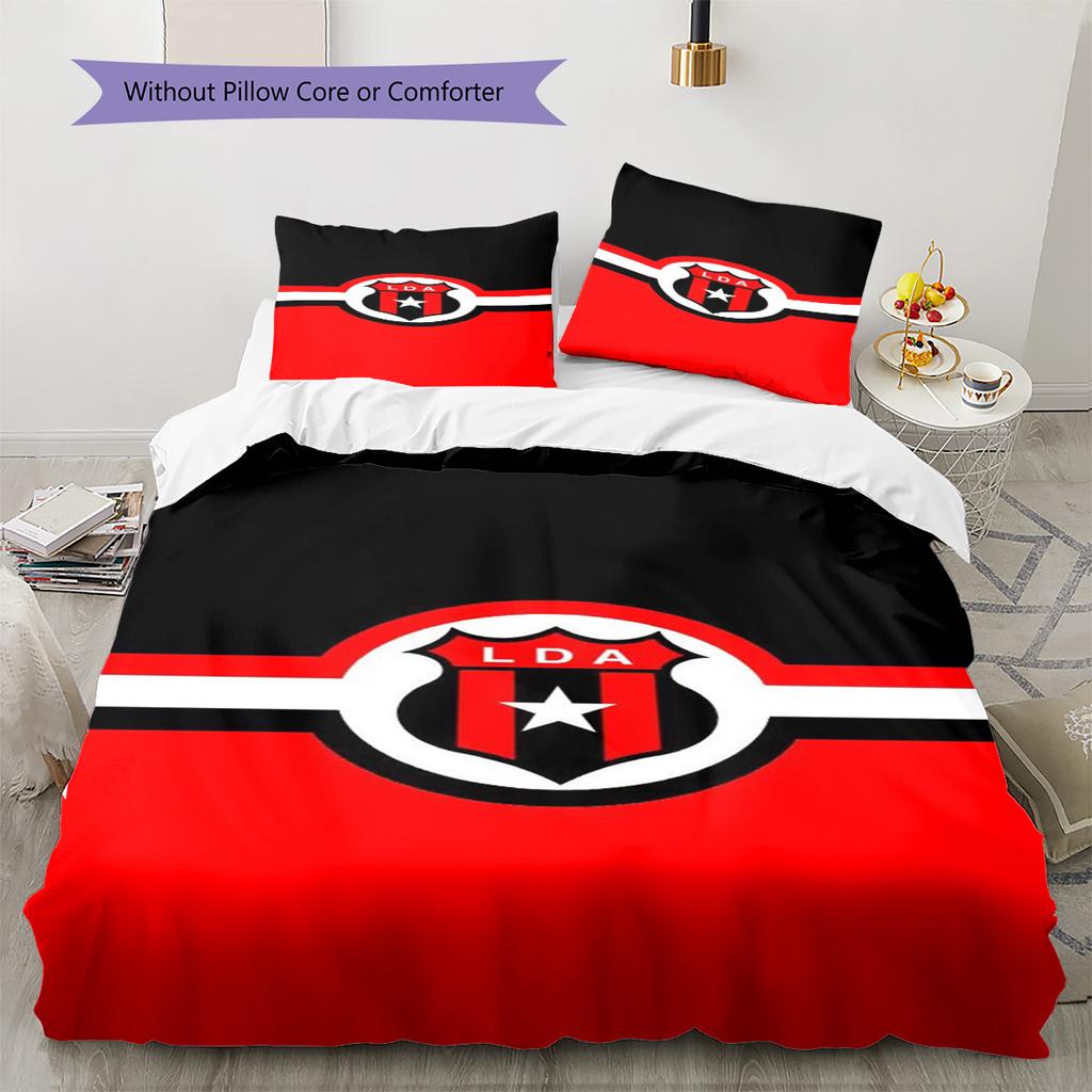 Alajuelense Pattern Bedding Set Quilt Cover Pillowcase Home Decor Gift (1 * duvet cover + 2 * pillowcase, without core)