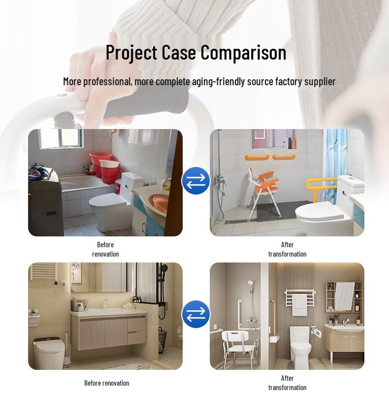 Foldable Bathroom Safety Handrail: Age-Friendly Toilet Grab Bar