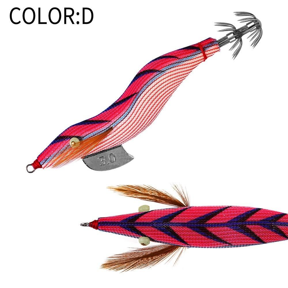 Egi 3.0 Hook Squid Bait Wutong Wood Octopus Design Jigging Lures Cuttlefish Shape 30g Weight Artificial Lures Saltwater Fishing