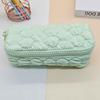 Spacious Korean-Style Pencil Case & Makeup Bag In Girlish Cream