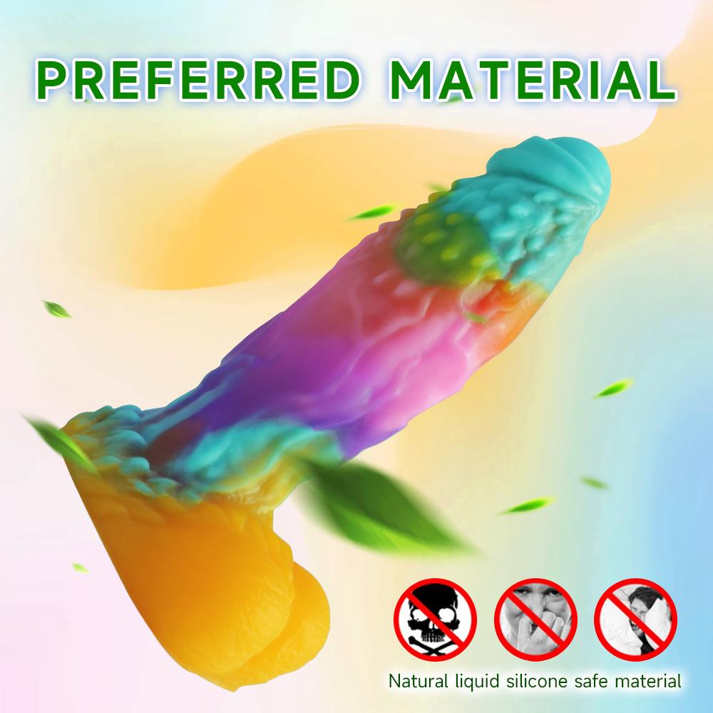 Realistic Dildo with Unique Textured Design - Powerful Suction Cup for Hands-Free Use - Perfect for Solo Play of Men and Women
