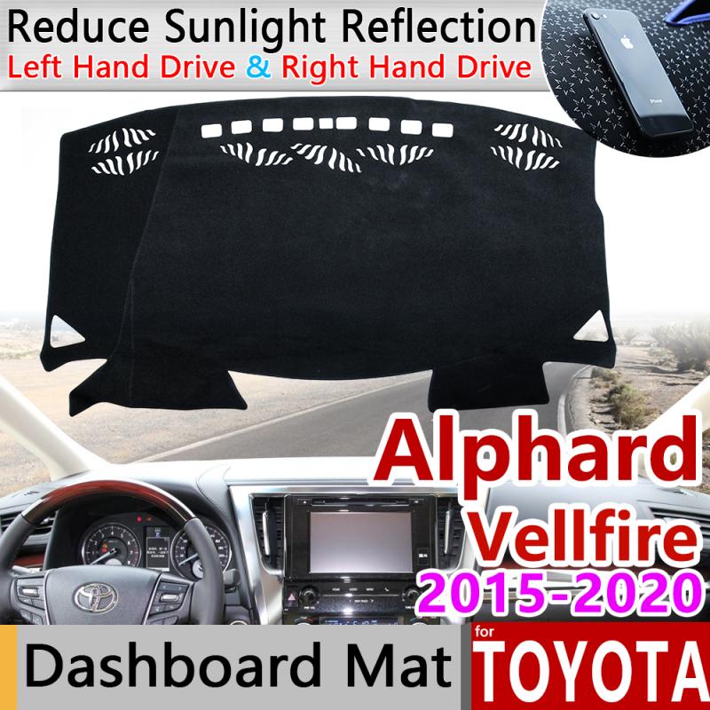 

Противоскользящий коврик для Alphard Vellfire 30 AH30 2015 ~ 2022, чехол для приборной панели, солнцезащитный козырек, Dashmat 2017 2018 2019