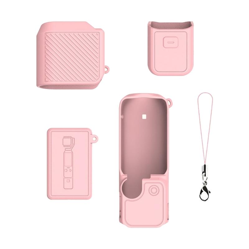 Fashionable Silicone Case Skin For Pocket 4 Camera Cover Vertical Stand And Wrist Strap NonSlip Grip Protectors