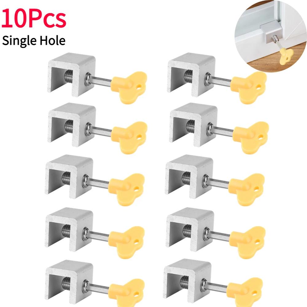 1-10Pcs Window Lock Security Lock Limit Sliding Door Windows Restrictor Child Safety Anti-theft Door Stopper Home Improvement