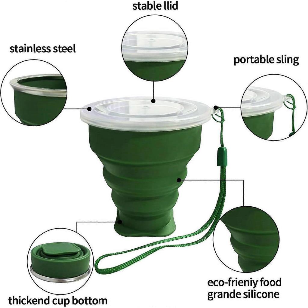 2025 Latest Model Collapsible Cup-Silicone Foldable Expandable Folding Drinking