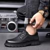 Herrenschuhe Frühlingstrend neue Business Casual Big Head Lederschuhe Herren Plateau Werkzeugschuhe Arbeitsschuhe
