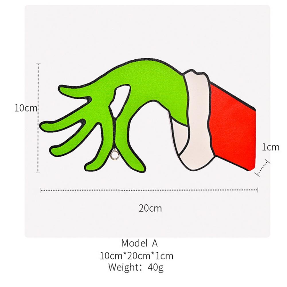 Christmas Door Hanging Decorations Cute Fun Thief Hand Decal Wall Stickers Festival Home Decor