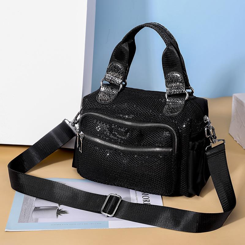 

NIGEDU Brand Women Handbags Designer Oxford Crossbody Bag Fashion Sequin Female Messenger Bags Shoulder Bag Ladies Big Totes