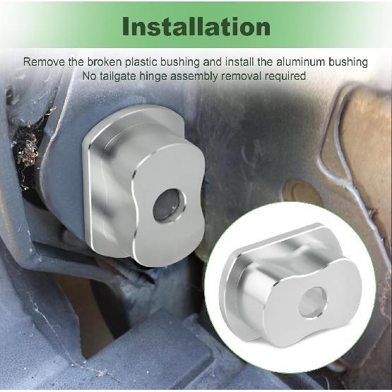 Upgraded Aluminum Tailgate Hinge Bushing 66102-0C021 Fit for Toyota Tundra 2007-2021 for Rear Tail Gate Left Driver Side