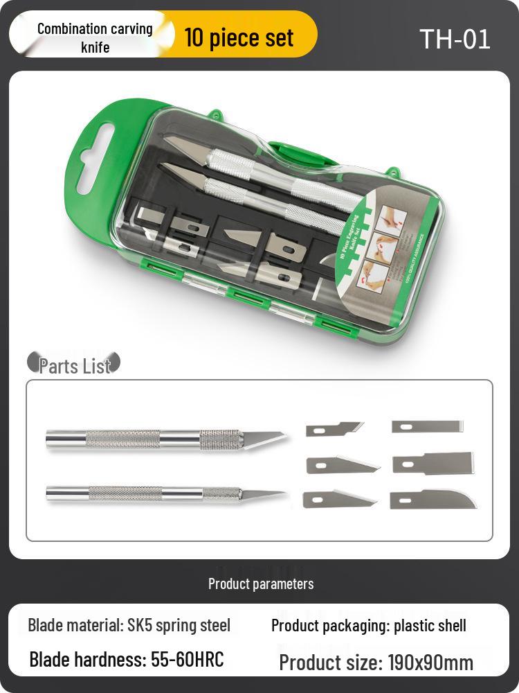 Handmade Carving Knife & Stamp Set for DIY Paper, Fruit, and Vegetable Engraving