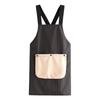 No-Tie Cross Back Chef Apron with 2 Removable Towel Pockets Waterproof Chef Apron Comfortable Easy To Clean for Men & Women
